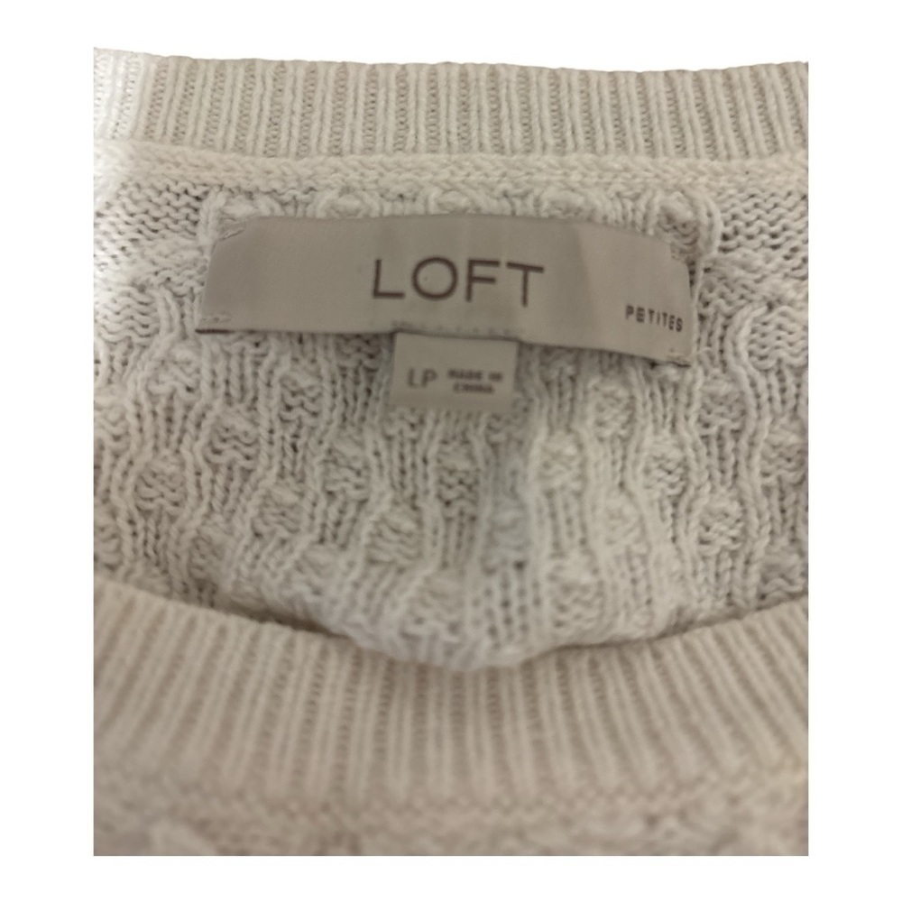 LOFT Cream Crew Neck Sweater - Picture 4 of 4